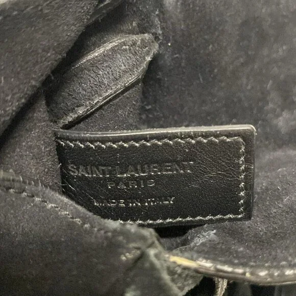 Saint Laurent Paris Shoulder Bag Anita Black Fringe - Picture 8 of 15